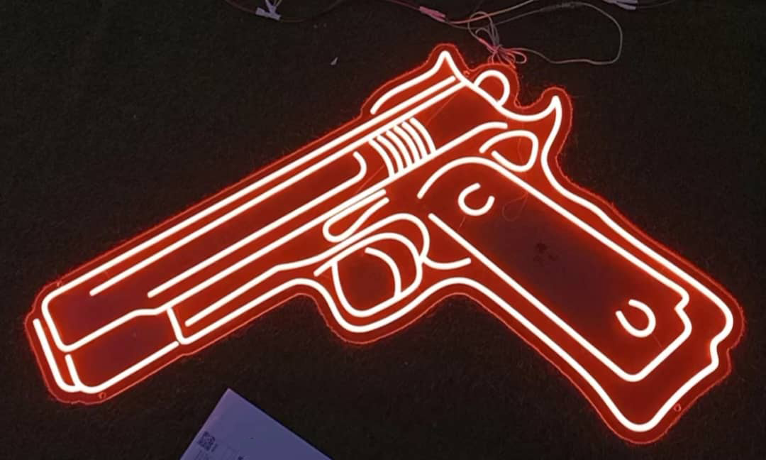 Gun Neon Sign