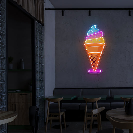 Ice Cream UV Print Neon Art