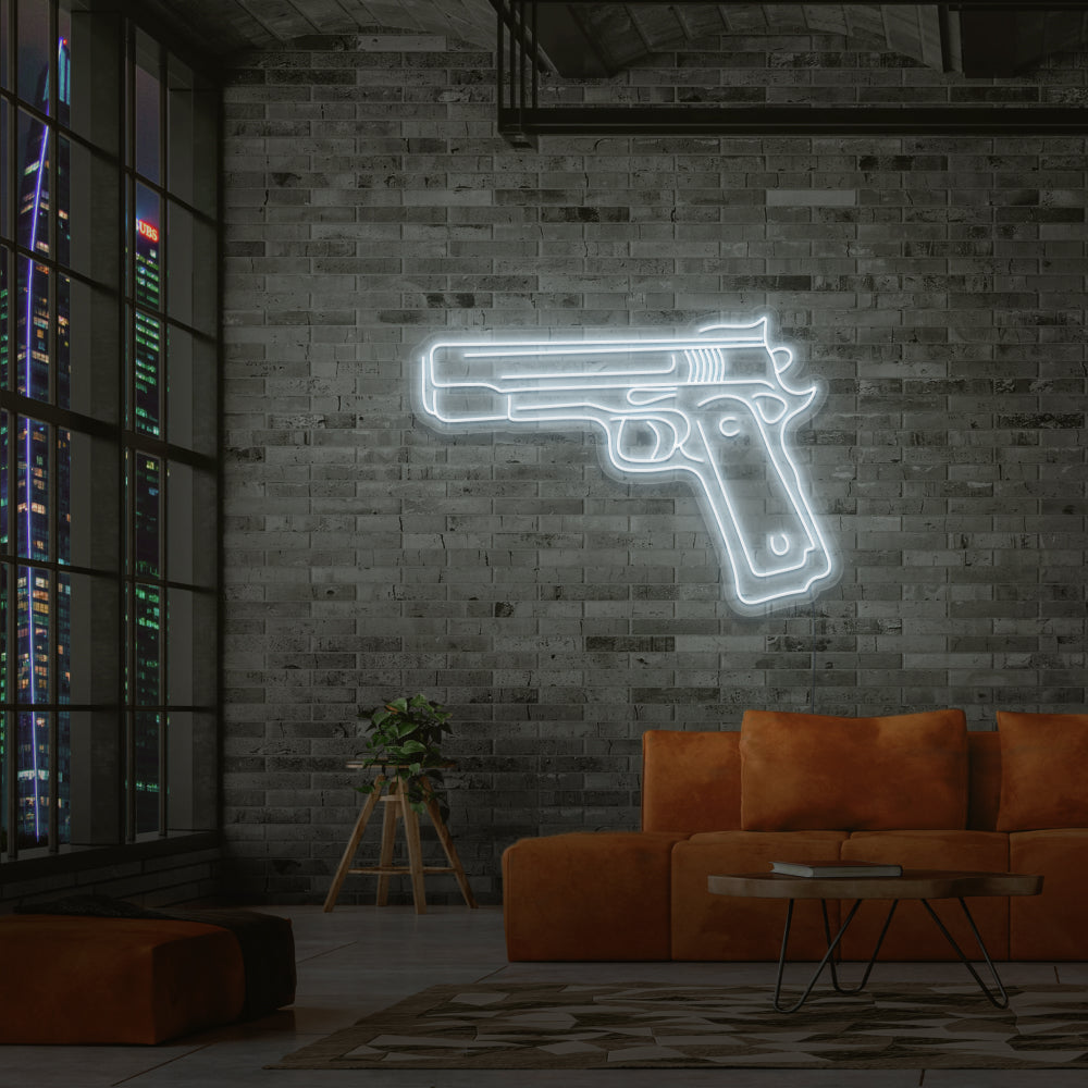 Gun Neon Sign