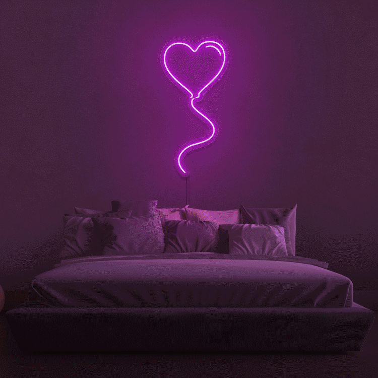 Heart Balloon Neon Sign